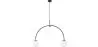 Buy Thelma 2 Bulbs Hanging Lamp - Metal and Glass Black 59623 - in the EU