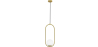 Buy Lucille Hanging Lamp - Metal and Glass Gold 59624 - in the EU