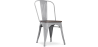 Buy Bistrot Metalix Chair Wooden seat New edition - Metal Light grey 59804 in the Europe