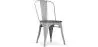 Buy Bistrot Metalix Chair Wooden seat New edition - Metal Light grey 59804 - prices