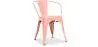 Buy  Bistrot Metalix chair with armrests New Edition - Metal Pastel orange 59809 in the Europe