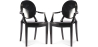 Buy Transparent Dining Chair - Armrest Design - Louis King Black 58735 - prices