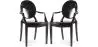 Buy Pack of 2 Transparent Dining Chair - Armrest Design - Louis King Black 58735 - prices