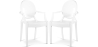 Buy Transparent Dining Chair - Armrest Design - Louis King White 58735 at MyFaktory