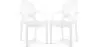 Buy Pack of 2 Transparent Dining Chair - Armrest Design - Louis King White 58735 at MyFaktory