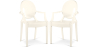 Buy Transparent Dining Chair - Armrest Design - Louis King Beige 58735 in the Europe