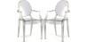 Buy Transparent Dining Chair - Armrest Design - Louis King Green transparent 58735 - in the EU