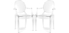 Buy Transparent Dining Chair - Armrest Design - Louis King Transparent 58735 - in the EU