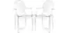 Buy Pack of 2 Transparent Dining Chair - Armrest Design - Louis King Transparent 58735 - in the EU