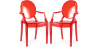 Buy Transparent Dining Chair - Armrest Design - Louis King Red transparent 58735 - prices