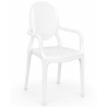 Buy Transparent Dining Chair - Armrest Design - Louis King White 16461 at MyFaktory