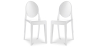 Buy Pack of 2 Transparent Dining Chairs - Victoire  White 58734 at MyFaktory