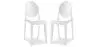 Buy Pack of 2 Transparent Dining Chairs - Victoire  White 58734 at MyFaktory