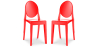 Buy Pack of 2 Transparent Dining Chairs - Victoire  Red 58734 in the Europe