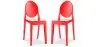 Buy Pack of 2 Transparent Dining Chairs - Victoire  Red 58734 in the Europe