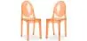 Buy Pack of 2 Transparent Dining Chairs - Victoire  Orange transparent 58734 with a guarantee
