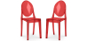 Buy Pack of 2 Transparent Dining Chairs - Victoire  Red transparent 58734 - in the EU
