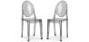 Buy Pack of 2 Transparent Dining Chairs - Victoire  Grey transparent 58734 - prices
