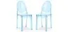 Buy Pack of 2 Transparent Dining Chairs - Victoire  Blue transparent 58734 in the Europe