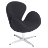 Buy Curved Design Swivel Armchair - Fabric Uphostered - Colette Black 13662 - in the EU