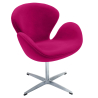 Buy Curved Design Swivel Armchair - Fabric Uphostered - Colette Fuchsia 13662 in the Europe