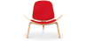 Buy Designer armchair - Scandinavian armchair - Fabric upholstery - Luna Red 16773 - prices