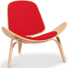 Buy Designer armchair - Scandinavian armchair - Fabric upholstery - Luna Red 16773 in the Europe