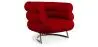 Buy Designer armchair - Faux leather upholstery - Biven Red 16500 home delivery