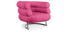 Buy Designer armchair - Faux leather upholstery - Biven Pink 16500 home delivery