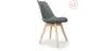 Buy Set of 2 Brielle Scandinavian design chair with cushion - Matt Dark grey 58740 home delivery