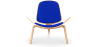 Buy Designer armchair - Scandinavian armchair - Fabric upholstery - Luna Dark blue 16773 with a guarantee