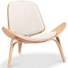 Buy Designer armchair - Scandinavian armchair - Fabric upholstery - Luna Ivory 16773 - in the EU