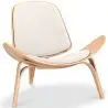 Buy Designer armchair - Scandinavian armchair - Fabric upholstery - Luna Ivory 16773 - in the EU