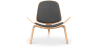Buy Designer armchair - Scandinavian armchair - Fabric upholstery - Luna Dark grey 16773 home delivery