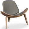 Buy Designer armchair - Scandinavian armchair - Faux leather upholstery - Luna Brown 16774 at MyFaktory