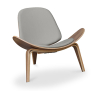 Buy Designer armchair - Scandinavian armchair - Faux leather upholstery - Luna Dark grey 16774 home delivery