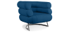 Buy Designer armchair - Faux leather upholstery - Biven Dark blue 16500 - prices