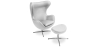 Buy Special Edition Bold chair with Ottoman - Premium Leather White 13661 at MyFaktory