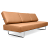 Buy Sofa Bed SQUAR (Convertible) - 3 Seater - Premium Leather Light brown 14622 at MyFaktory