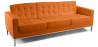 Buy Design Sofa Kanel  (3 seats) - Faux Leather Orange 13246 - prices