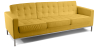 Buy Design Sofa Kanel  (3 seats) - Faux Leather Pastel yellow 13246 - in the EU