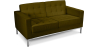 Buy Design Sofa Kanel  (2 seats) - Faux Leather Olive 13242 in the Europe