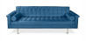 Buy Design Sofa Trendy (3 seats) - Faux Leather Dark blue 13259 with a guarantee