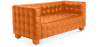 Buy Design Sofa Lukus (2 seats) - Faux Leather Orange 13252 home delivery