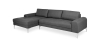 Buy Design Living-room Corner Sofa (5 seats) - Right Angle - Fabric Dark grey 26731 - in the EU