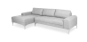 Buy Design Living-room Corner Sofa (5 seats) - Right Angle - Fabric Light grey 26731 in the Europe