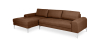 Buy Design Living-room Corner Sofa (5 seats) - Right Angle - Fabric Brown chocolate 26731 - in the EU