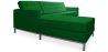 Buy Design Corner Sofa Kanel - Left Angle - Faux Leather Dark green 15184 at MyFaktory
