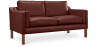 Buy Scandinavian design Design Sofa 2212 (2 seats) - Faux Leather Brown 13915 at MyFaktory