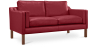Buy Scandinavian design Design Sofa 2212 (2 seats) - Faux Leather Red 13915 with a guarantee